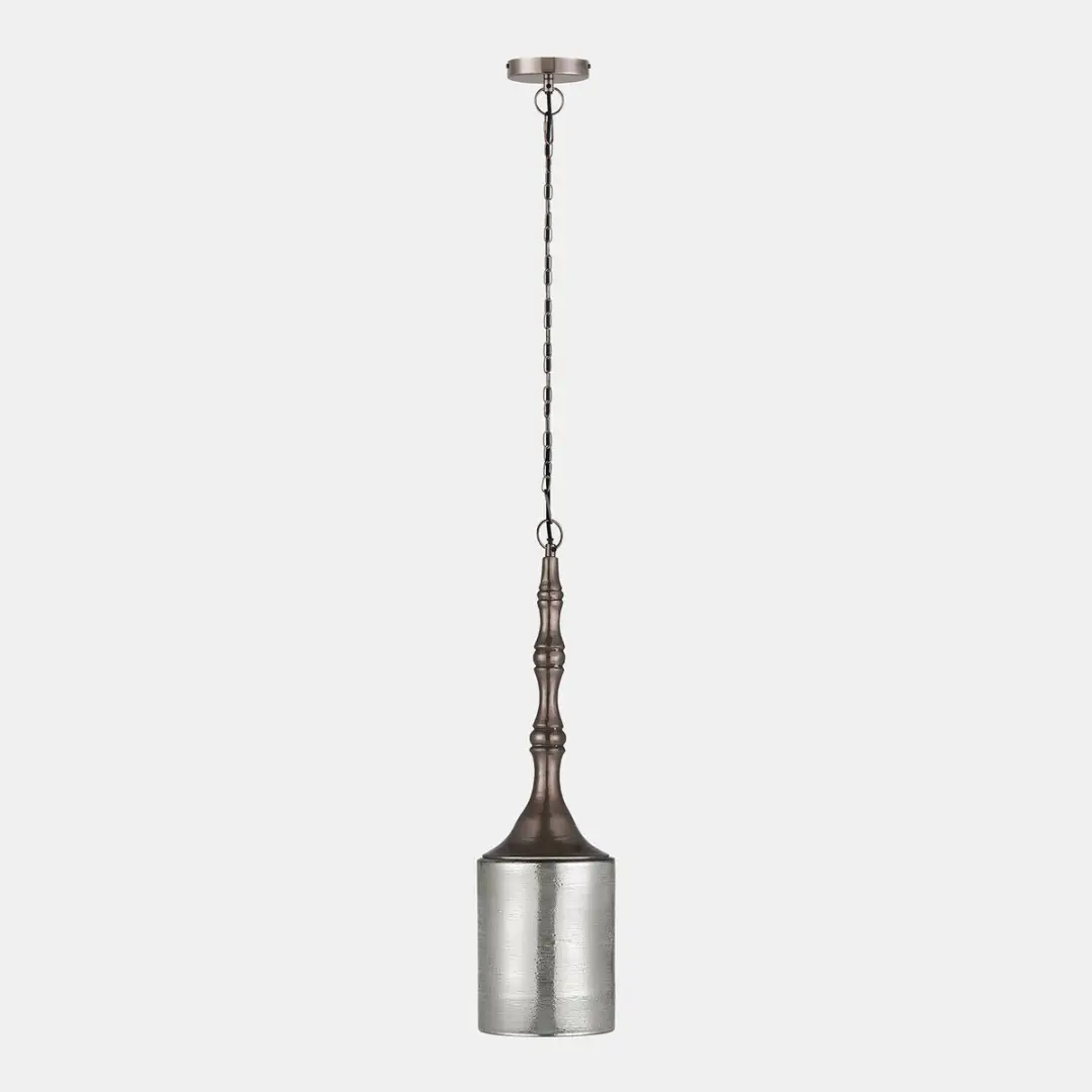 Loberon Hanglamp Zahureh - 40W - Ø20cm - Silber/Bronze - afbeelding 6 van 6