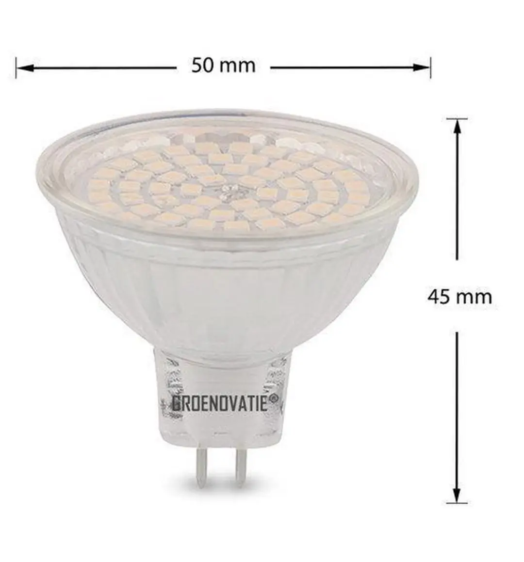 Groenovatie LED Spot GU5.3 MR16 5W Warm Wit - 6 Stuks - afbeelding 4 van 6