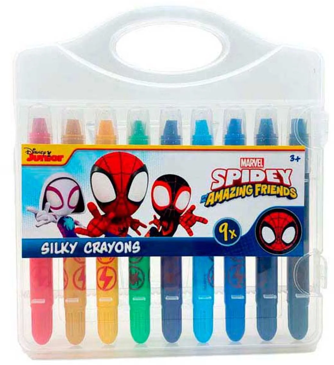 Disney Spider-Man Junior Silky Gelkrijtjes 9 Kleuren