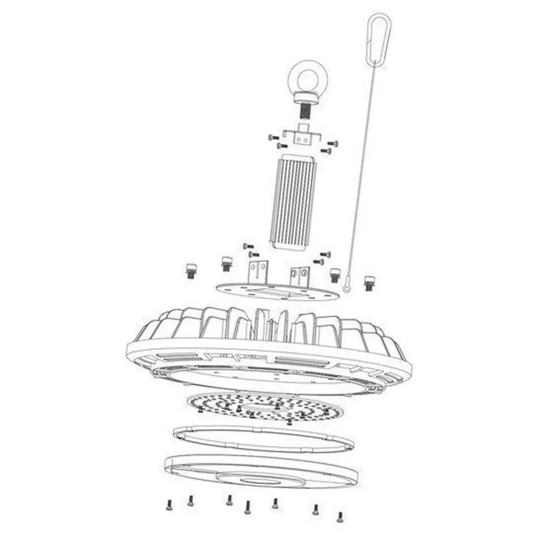 Groenovatie LED Highbay UFO 150W Pro - 200W - Zwart
