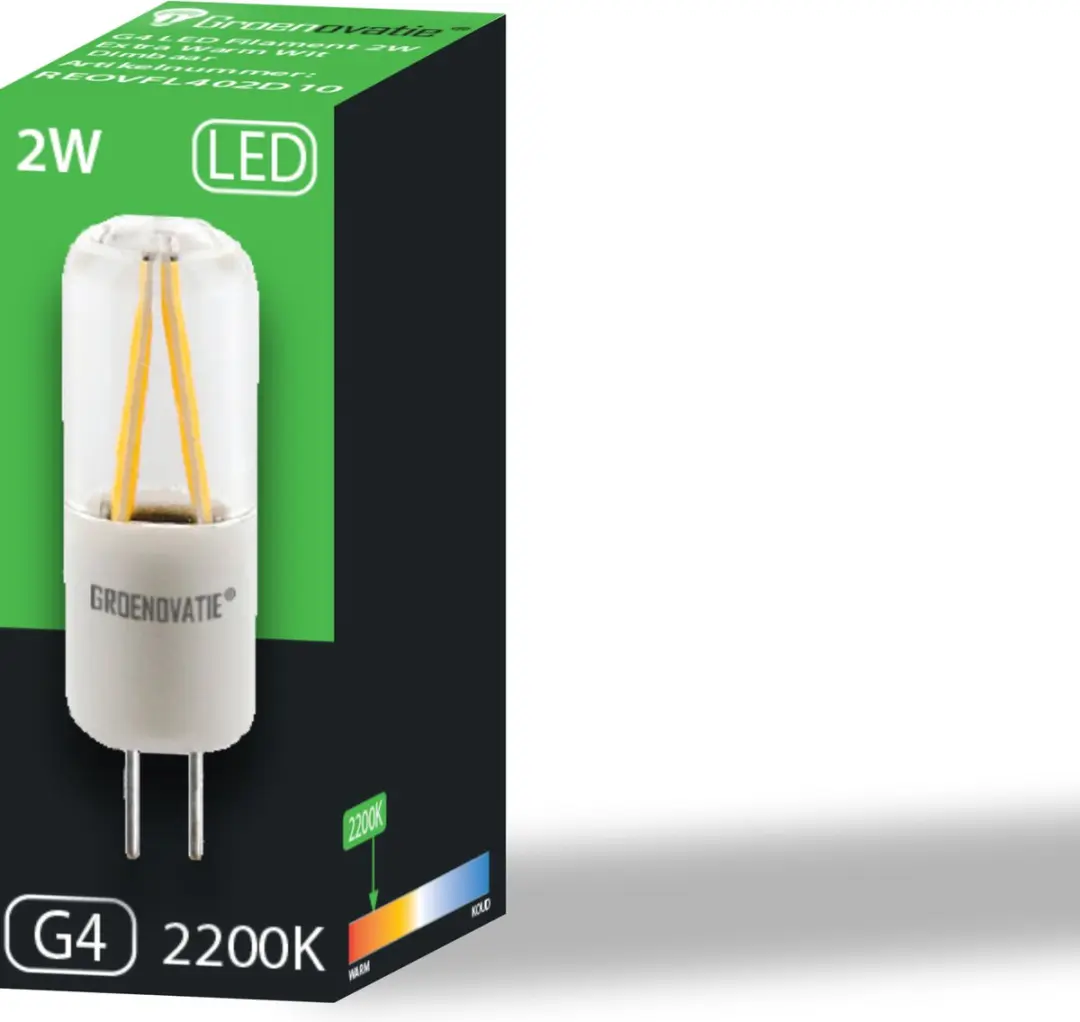 Groenovatie LED Lamp G4 2W Extra Warm Wit - Dimbaar - afbeelding 6 van 6