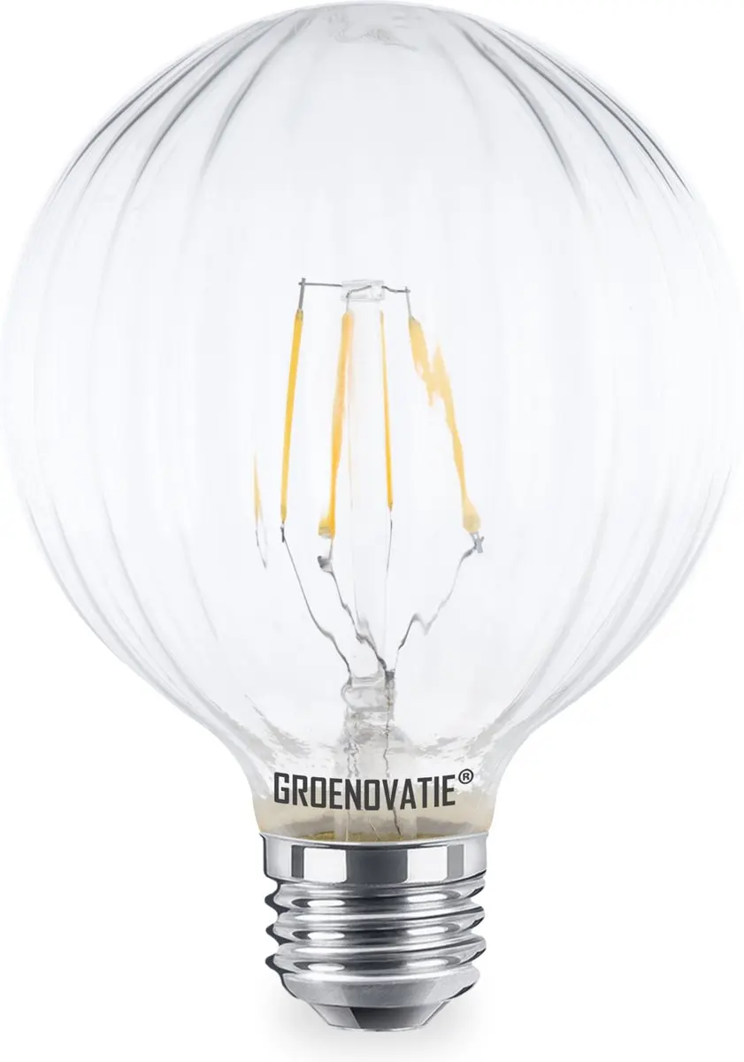 Groenovatie LED Filament Globelamp E27 4W Warm Wit Dimbaar