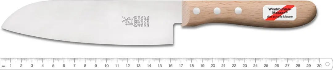Robert Herder Santoku Koksmes 16,5cm - Beukenhout