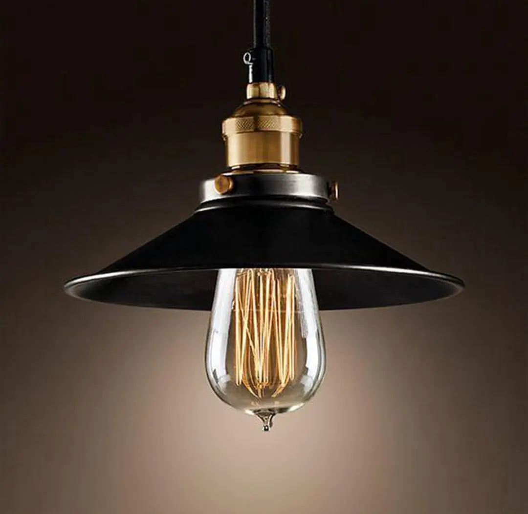 Groenovatie Industrieel Design Hanglamp 5 Kappen Ø18,5cm - Zwart