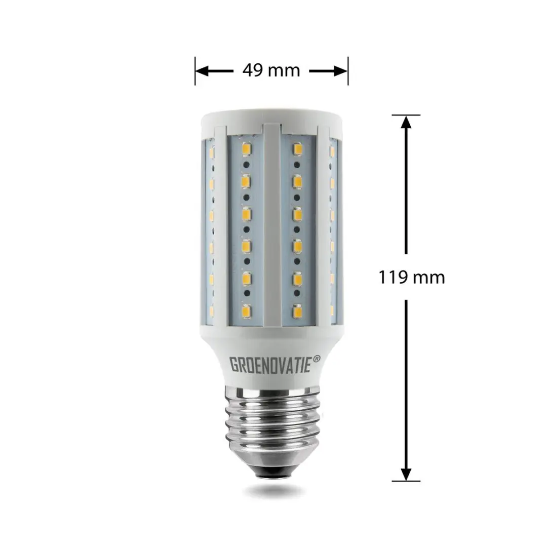 Groenovatie LED Maislamp E27 10W - Koelwit - Dimbaar