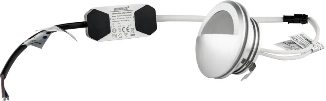 Groenovatie Inbouwspot LED 3W - Ø58mm - Aluminium - Warm Wit