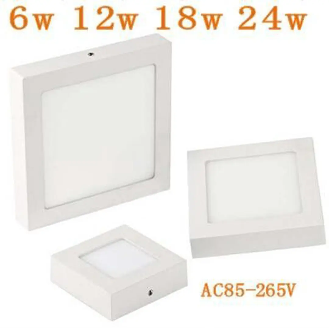 Groenovatie LED Paneel Plafondlamp 24W 30x30cm Warm Wit - Opbouw - Grijs