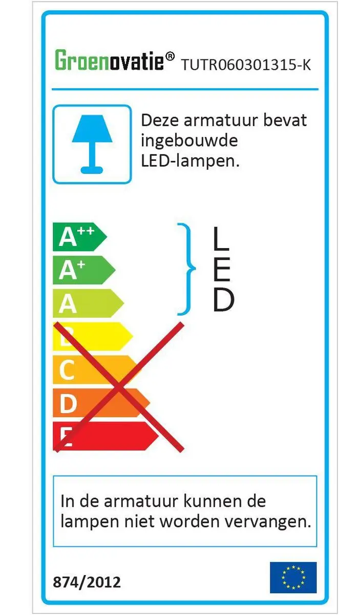 Groenovatie LED Tri-Proof Lamp 20W 60cm - IK10 IP67 - Daglicht Wit