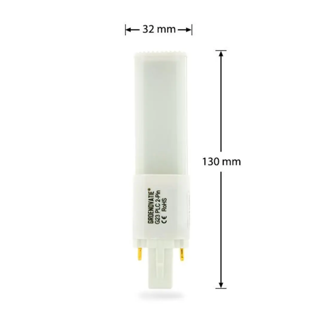 Groenovatie LED Lamp G23 PL-S 4W - 130x32mm - Warm Wit