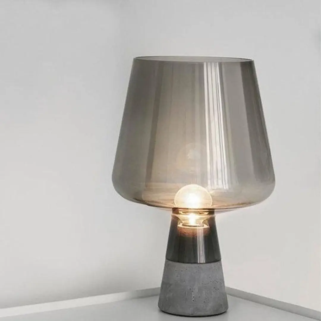 Groenovatie Smoke Glazen Tafellamp Beton