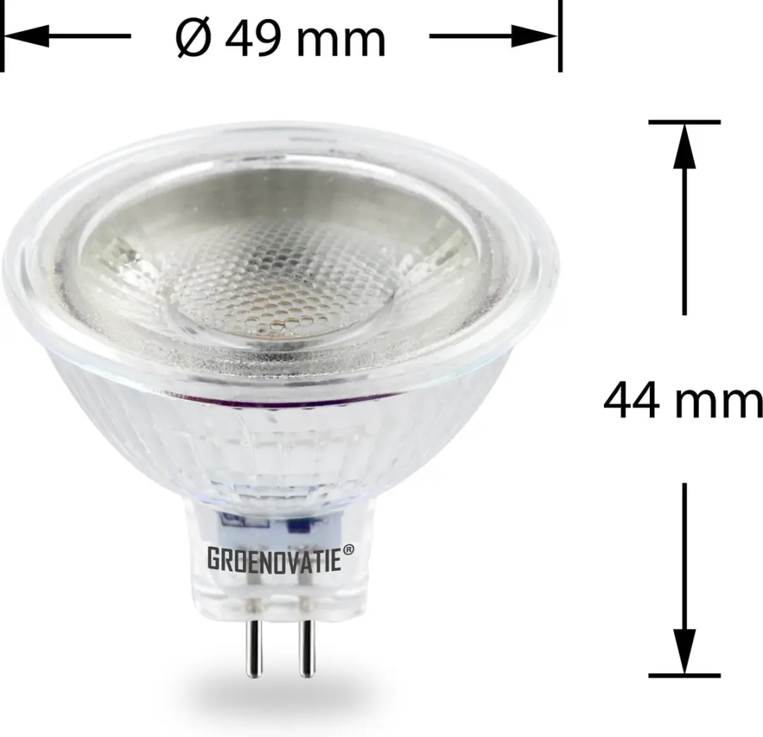 Groenovatie LED Spot COB 5W GU5.3 Warm Wit - Dimbaar