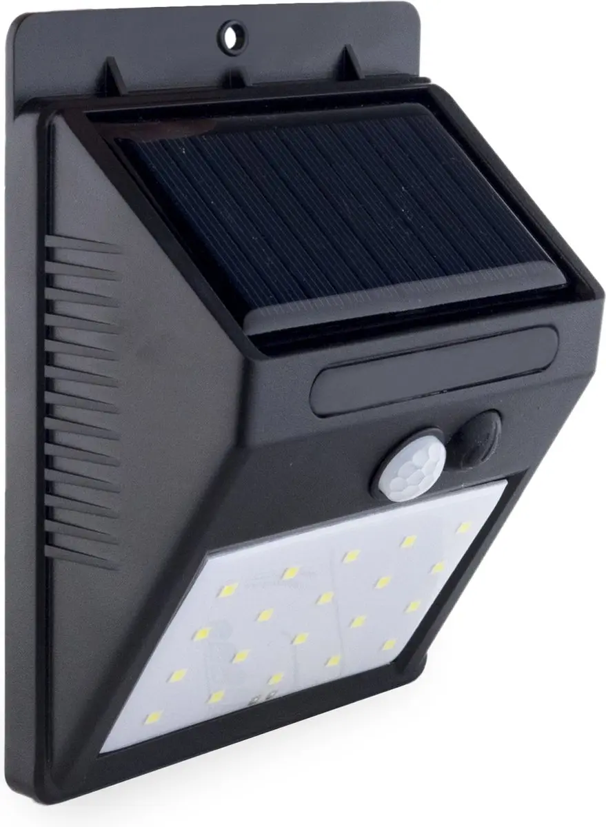Groenovatie LED Buitenwandlamp Zwart 1,5W - Zonne-energie