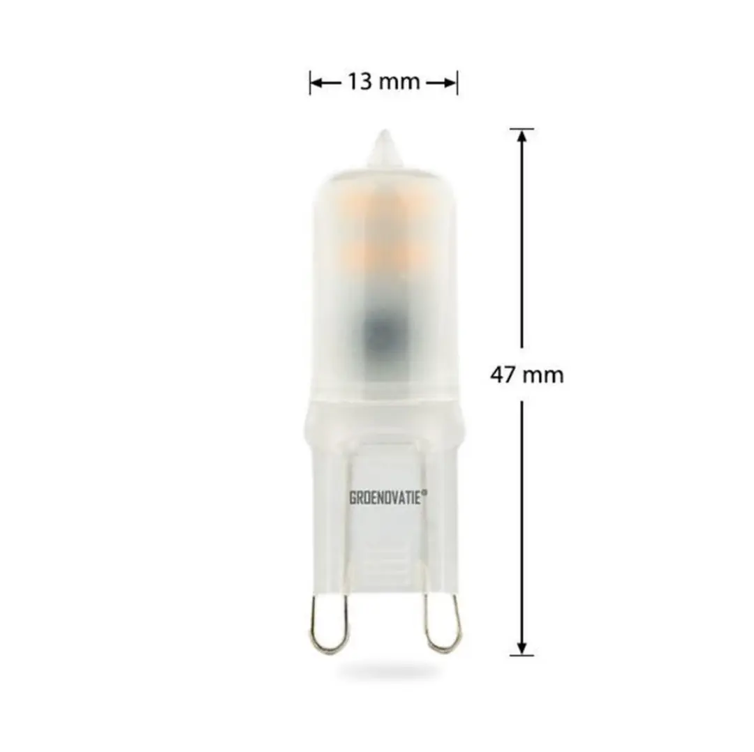 Groenovatie LED Classic G9 Lamp 1,5W - 6 Stuks - Mat - Warm Wit