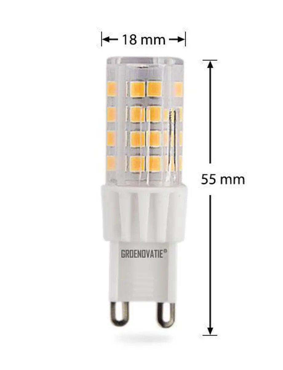 Groenovatie LED Lamp G9 5W - 55x18mm - Dimbaar Warm Wit