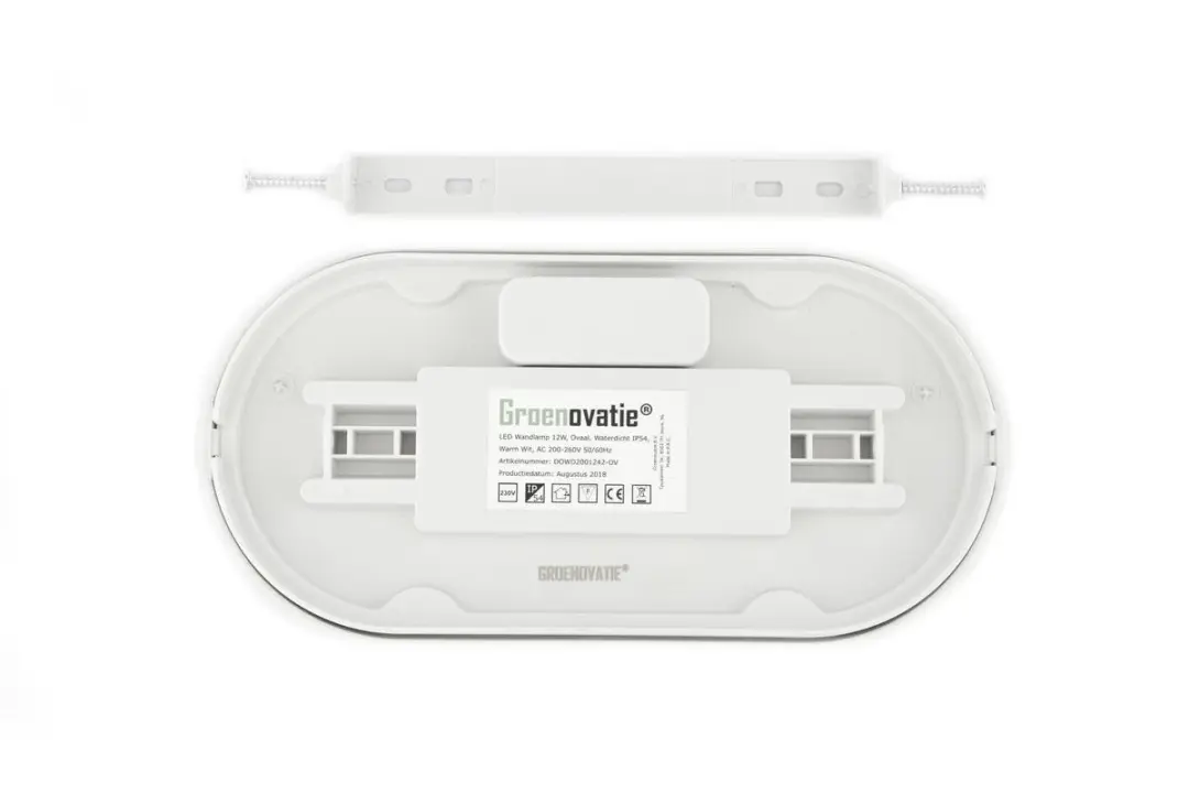 Groenovatie LED Wandlamp 18W Ovaal - IP54 Warm Wit