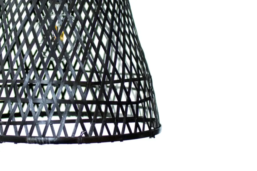 Groenovatie Bamboe Hanglamp Zwart - Ø40cm