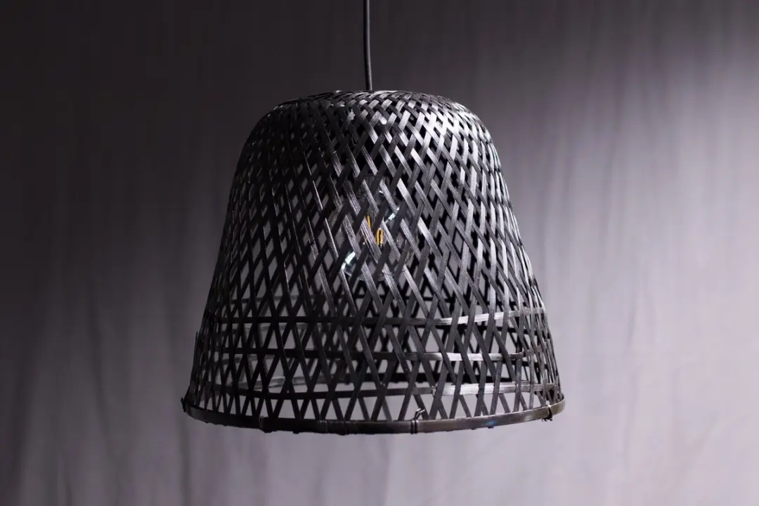Groenovatie Bamboe Hanglamp Zwart - Ø40cm - afbeelding 6 van 6