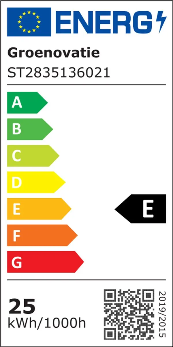 Groenovatie LED Strip Set 5m 7.2W/m Warm Wit - Zwart