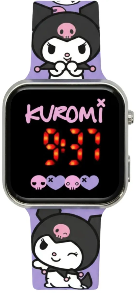 Kuromi Led-klok Paars