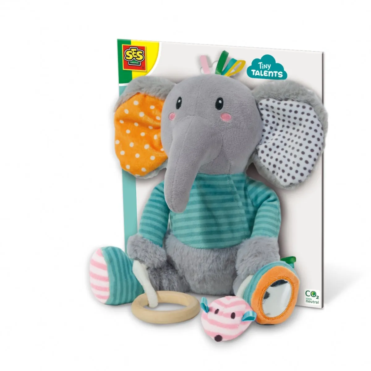 SES Creative Tiny Talents Olfi Knuffel Olifant Sensorisch Speelgoed
