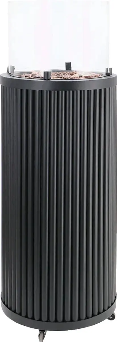 Cosipillar Curved Black Gashaard Terrasverwarmer