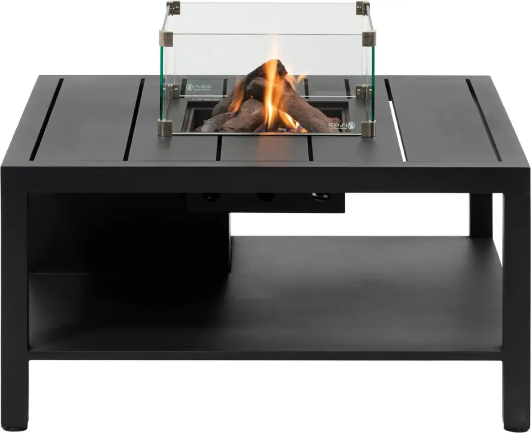 Cosi Cosiflow Vierkant Antraciet Vuurtafel 9000W - 100x100cm