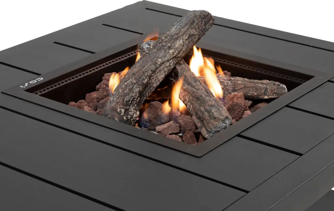 Cosi Cosiflow Vierkant Antraciet Vuurtafel 9000W - 100x100cm - afbeelding 6 van 6