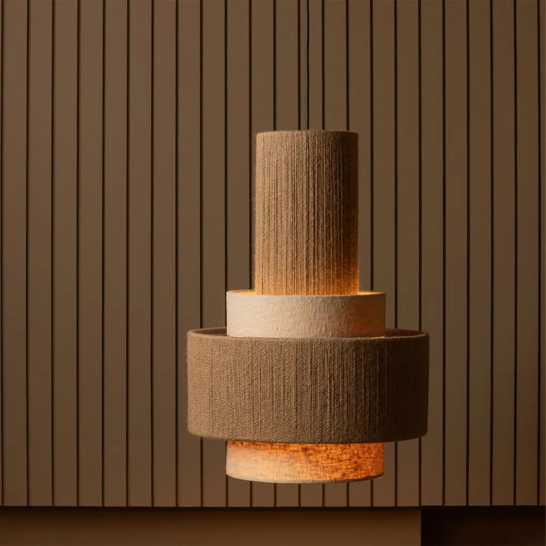 WOOOD Pelle Hanglamp - Naturel - Ø38cm