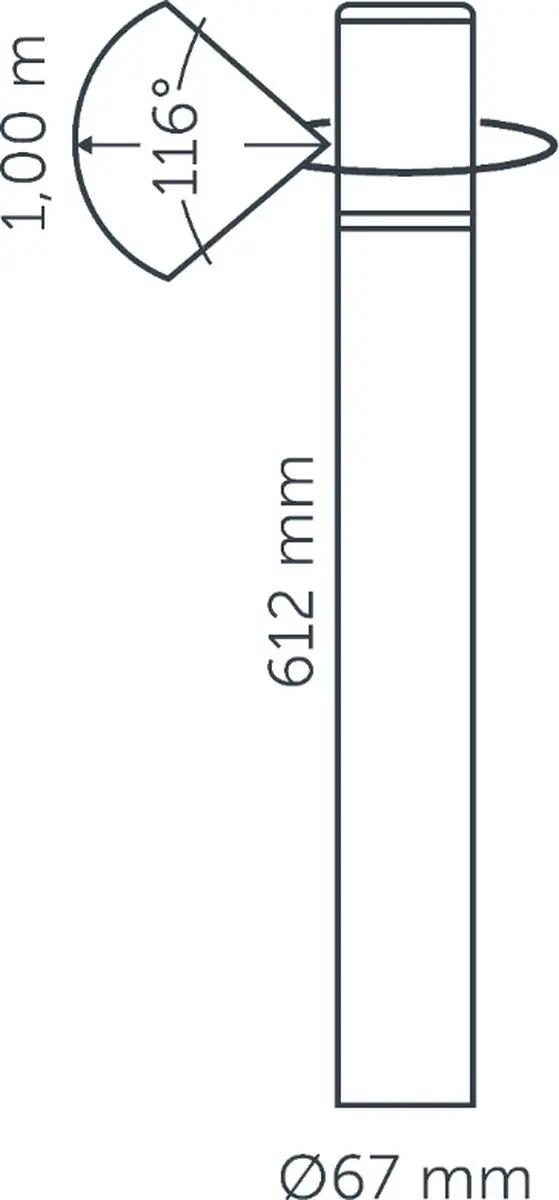 In-Lite LIV Staande Buitenlamp Corten - 1.5W LED
