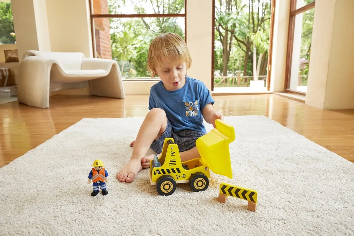 Hape Dumpwagen E3057 - Geel