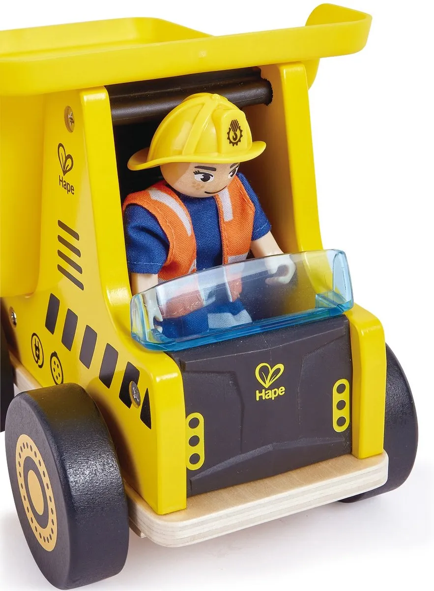 Hape Dumpwagen E3057 - Geel