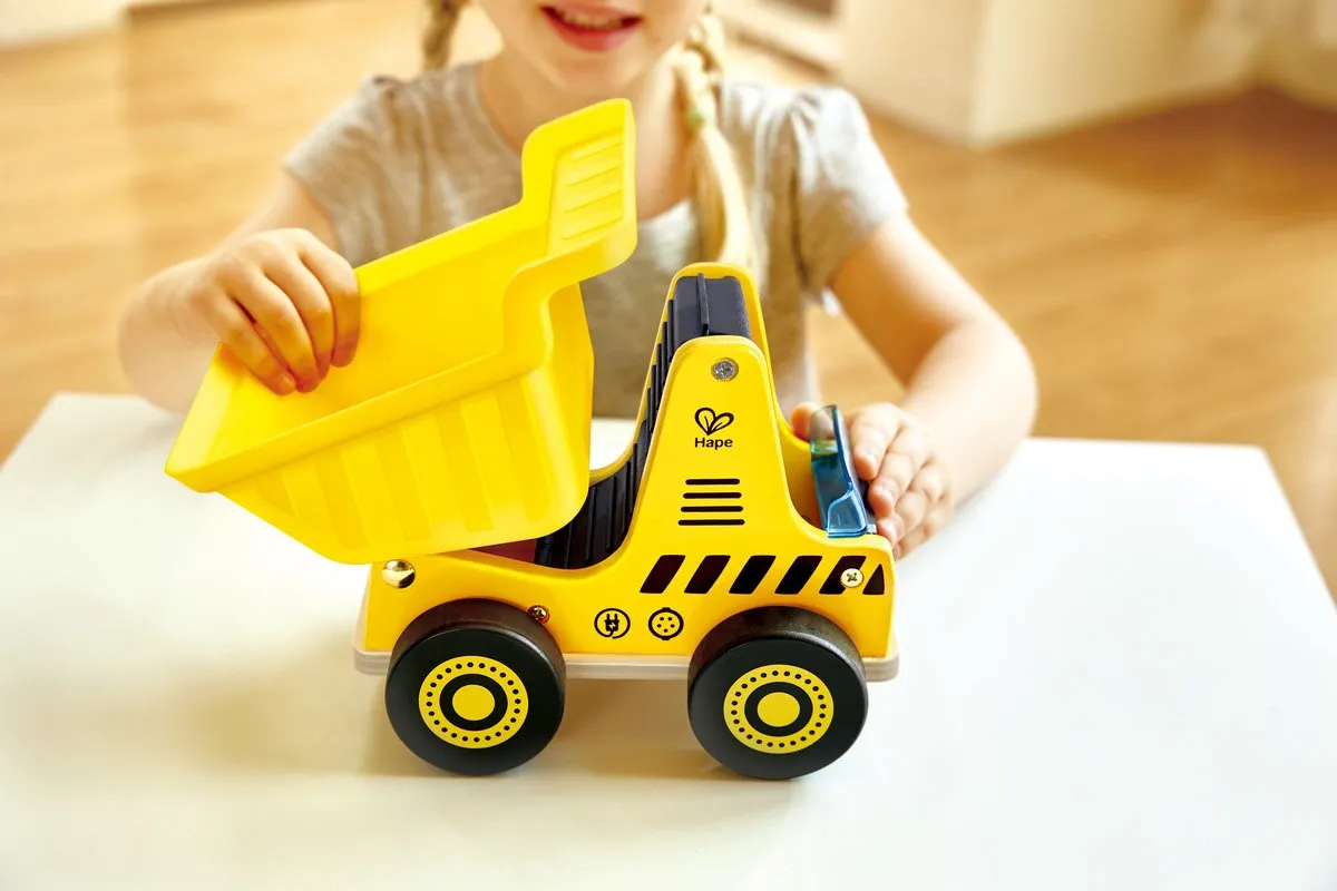 Hape Dumpwagen E3057 - Geel