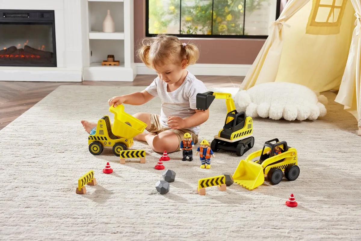 Hape Dumpwagen E3057 - Geel - afbeelding 6 van 6