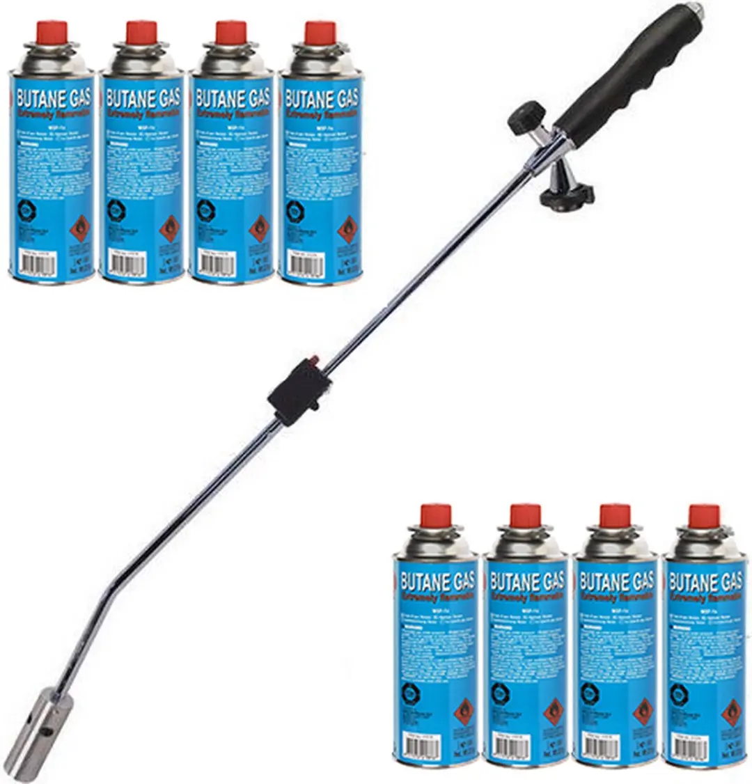 Onkruidbrander met Gasflessen