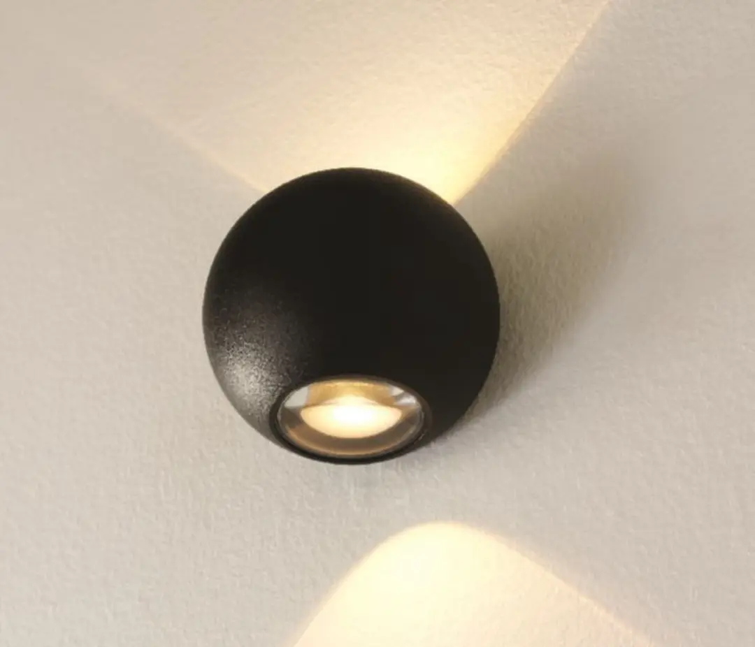 Artdelight Denver Wandlamp - 2x LED 4W 2700K - Zwart