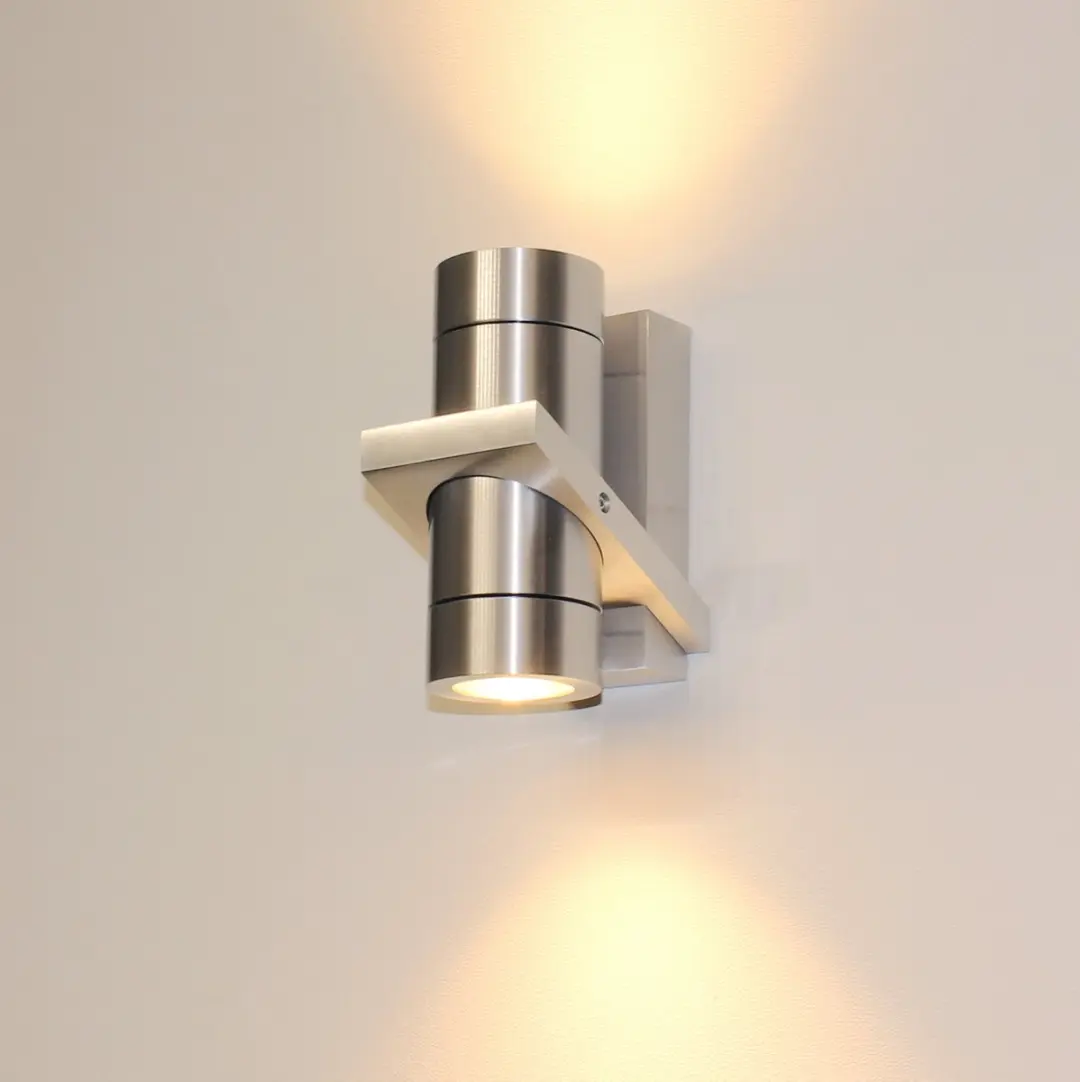 Artdelight Wandlamp Double Aluminium - 2 Lichtpunten