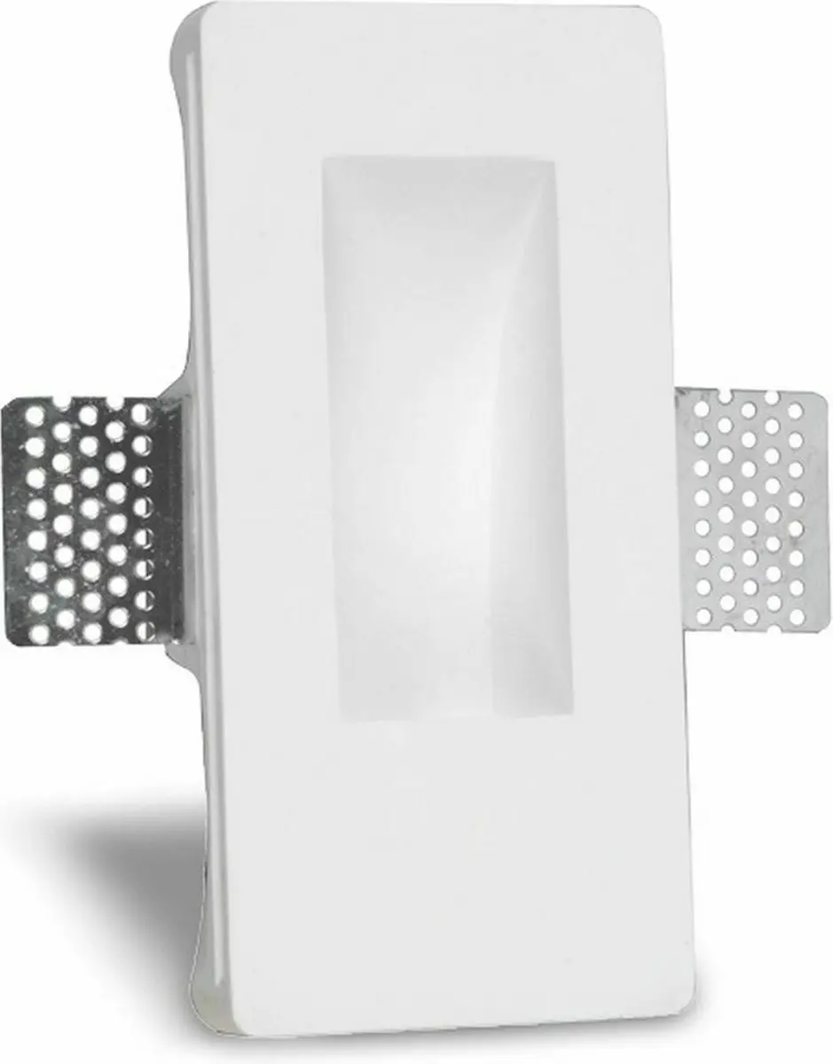 Artdelight Wandlamp Gips Trimless Rechthoek Wit