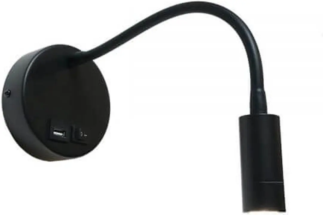 Artdelight Wandlamp Flex 10cm - Zwart