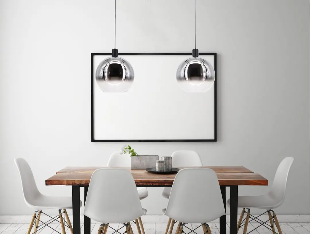 Artdelight Hanglamp Rosario Ø30cm - Chroom/Zwart