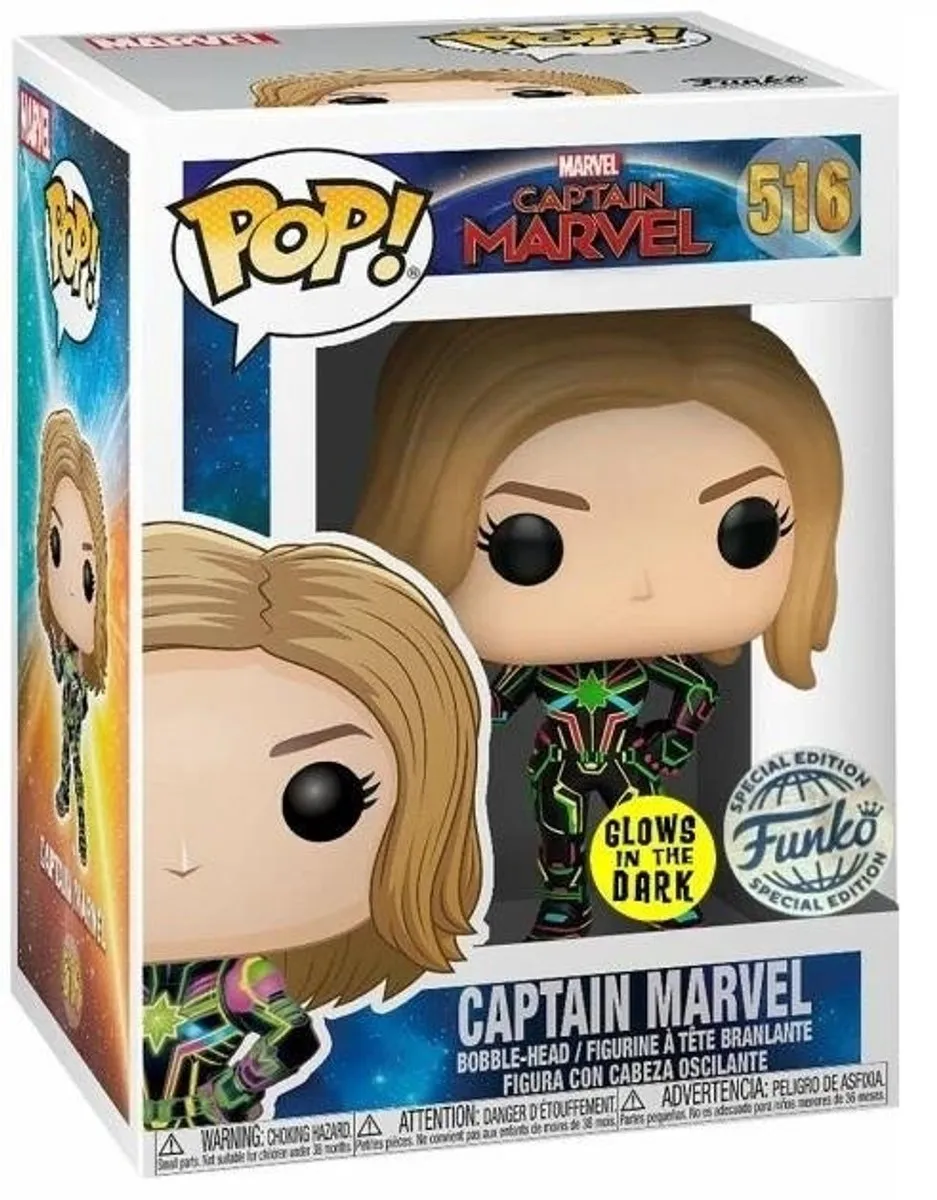 Funko Pop! Marvel Captain Marvel Neon Suit Glow in the Dark 69237