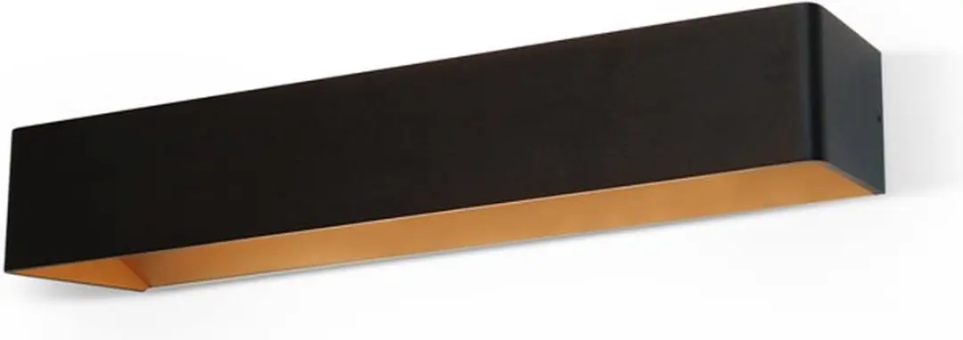 Artdelight Mainz Wandlamp XL - 2x660lm - Zwart/Goud