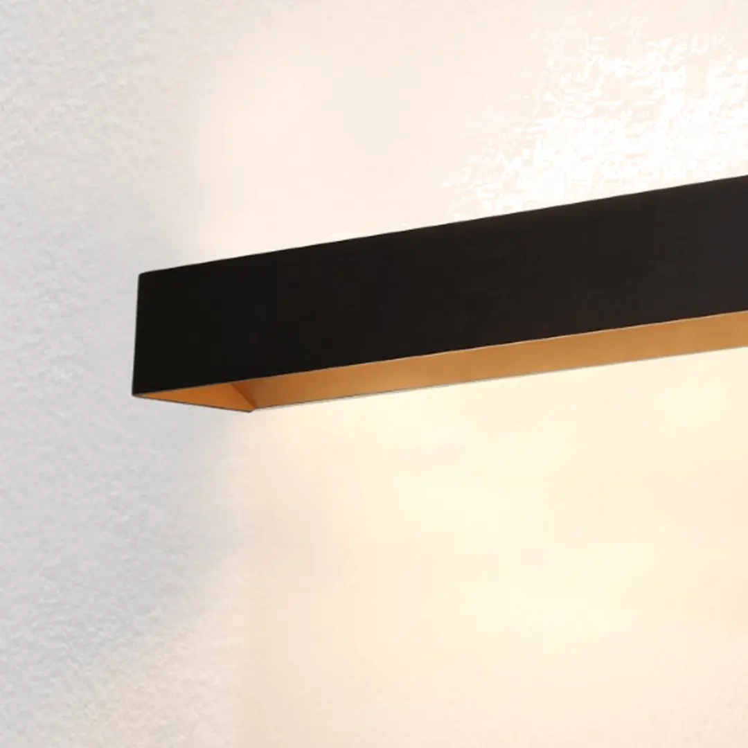Artdelight Mainz Wandlamp XL - 2x660lm - Zwart/Goud