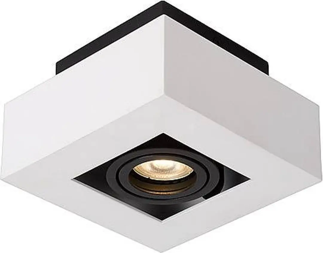 Artdelight Spot Bosco 1 Lichtpunt 14x14cm - Wit/Zwart