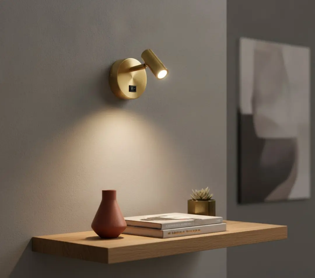 Artdelight Simply Wandlamp - Goud - Ø10cm - 3000K