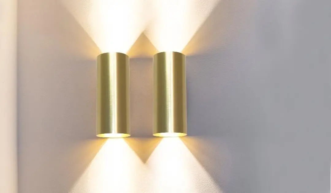 Artdelight Roulo Wandlamp - 2 Lichtpunten - Ø6,5cm - Goud