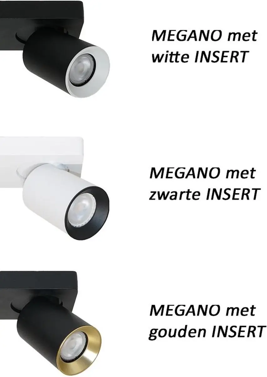 Artdelight Spot Megano 4 Lichtpunt Vierkant - 20cm - Messing
