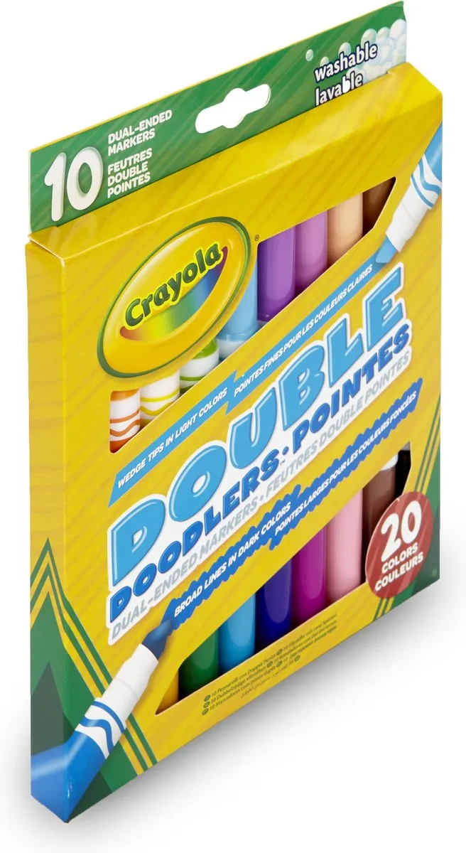 Crayola Dubbelzijdige Viltstiften - 10 Stuks - Multi