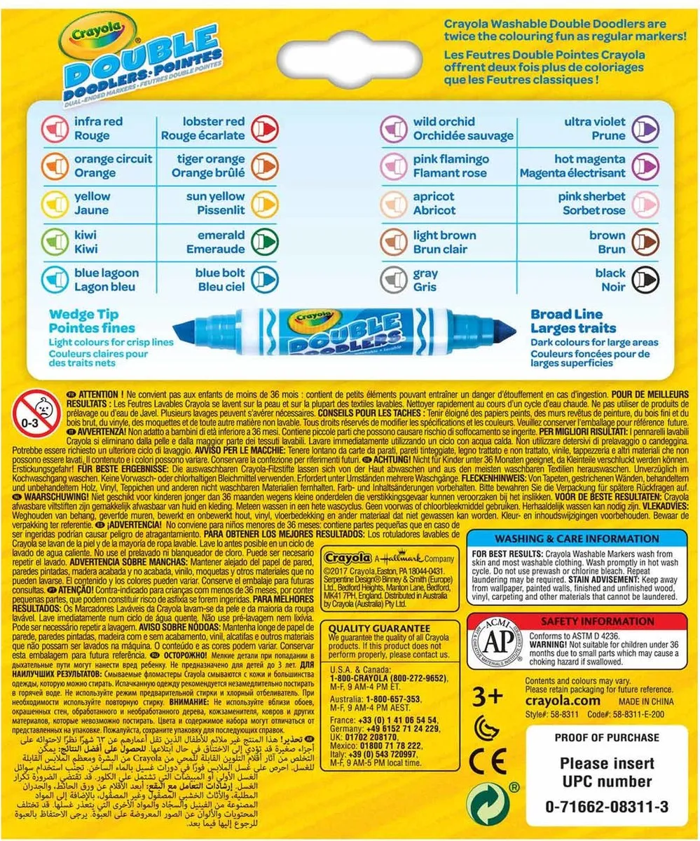 Crayola Dubbelzijdige Viltstiften - 10 Stuks - Multi