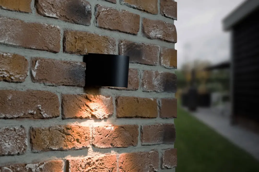 Groenovatie Wandlamp Down Rond GU10 - Mat Zwart