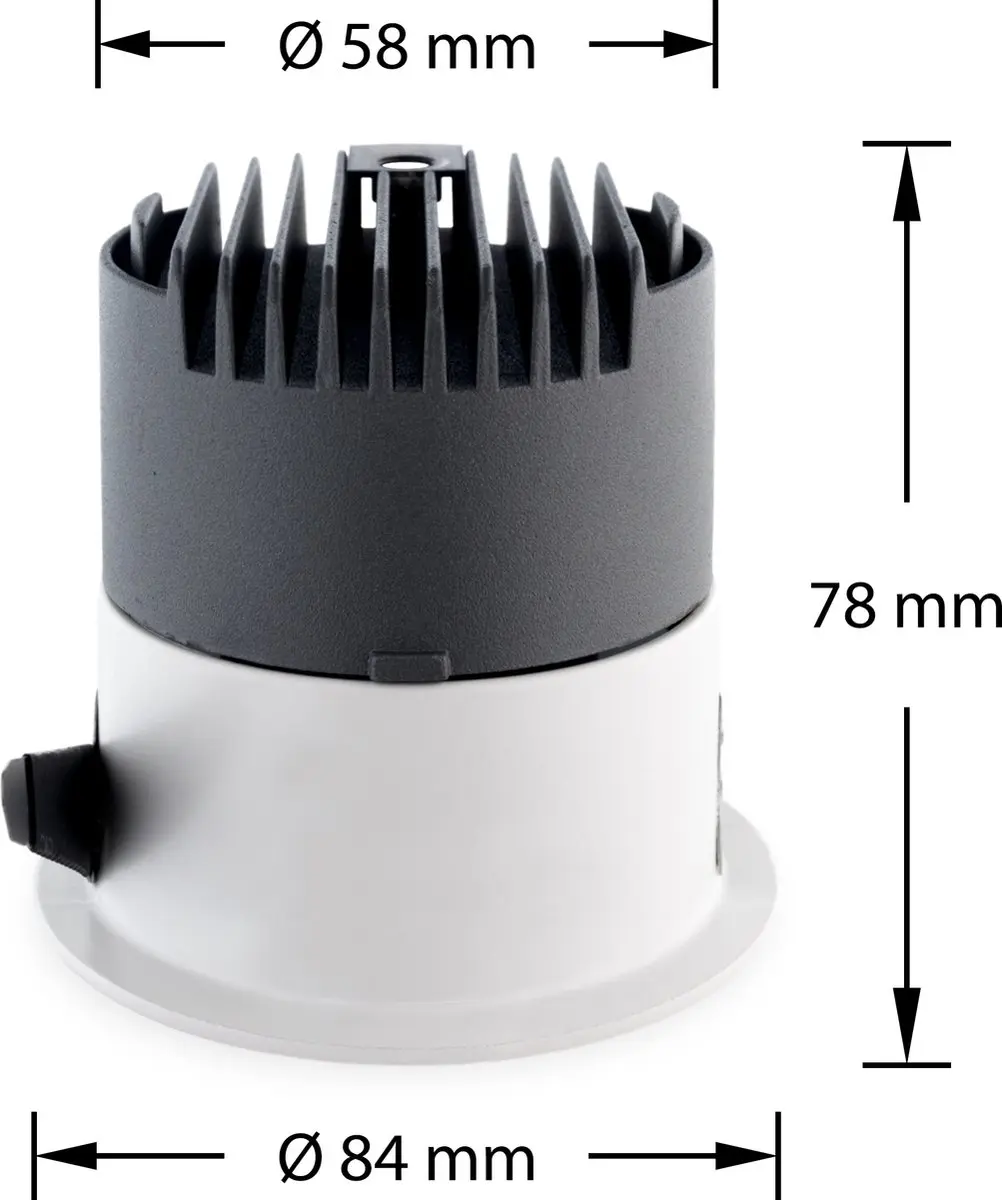 Groenovatie LED Inbouwspot 10W CREE - Ø84mm Kantelbaar - Wit/Zilver